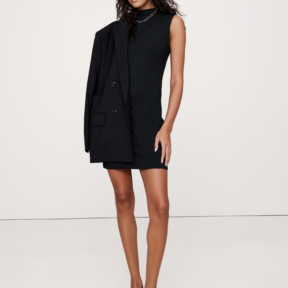 Banana Republic Black Ponte Dress - Picture 2 of 8